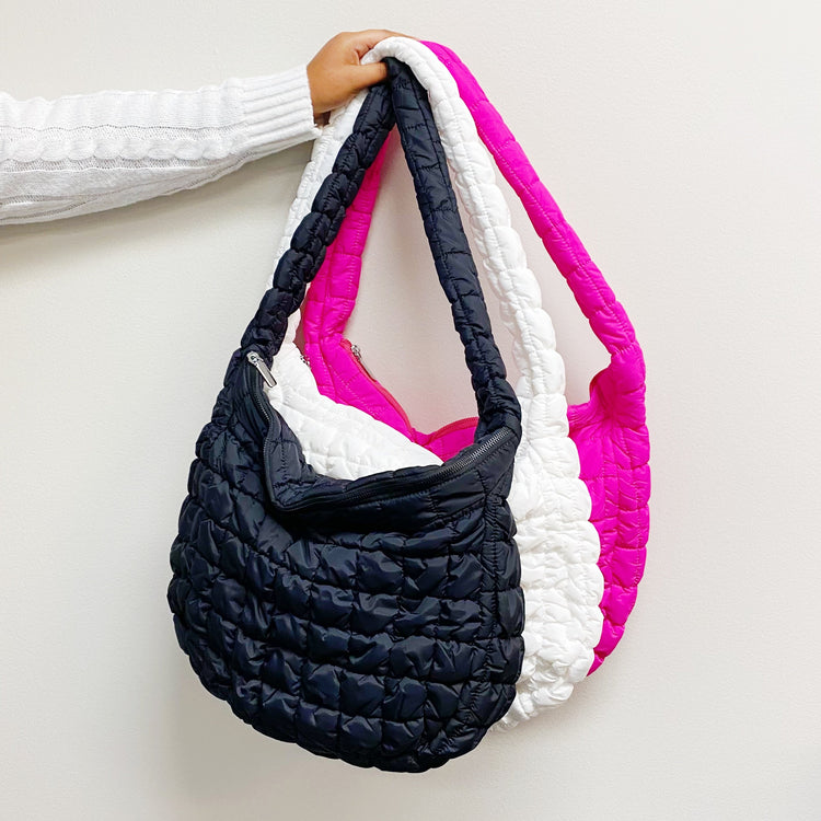 Chic Charm Carry All Quilted Cross Body Bag