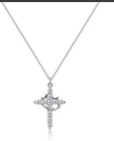 Chic Charm Crown Cross Necklace Elegant Jewelry