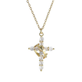 Chic Charm Crown Cross Necklace Elegant Jewelry