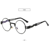 chic charm Spring Leg Round Frame Metal Sunglasses
