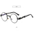 chic charm Spring Leg Round Frame Metal Sunglasses
