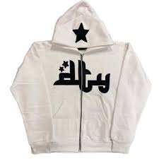 Chic Charm Star Printed Zip Up Hoodie