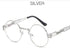 chic charm Spring Leg Round Frame Metal Sunglasses