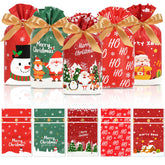 Chic Charm 50-Piece Christmas Treat Bags with Drawstring