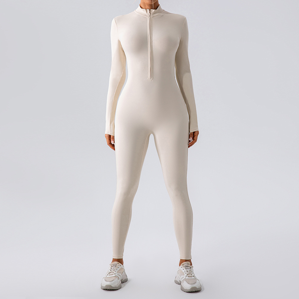 Chic Charm Fleece-Lined Yoga Jumpsuit Women’s Activewear