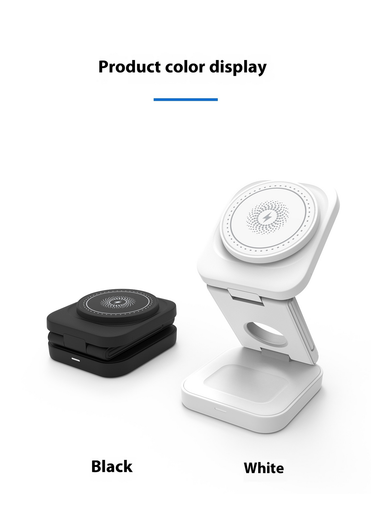 Chic Charm 3-in-1 Foldable Wireless Charger Station