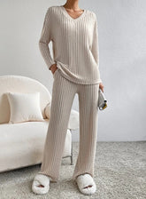Chic Charm Casual 2-Piece Loungewear Set