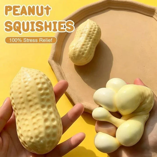 Chic Charm Peanut Squishy Slow Rising Crispy Texture Sensory Stress Anxiety Relief Desk Gadget Relaxing Hand Squeeze Toy Party Gift Adult