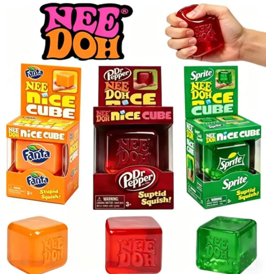 Schylling Needoh Jellyfish & Cube Squishy Toy Soft Jelly Squeeze Sensory Fidget Toy Stress Relief for Kids Adults