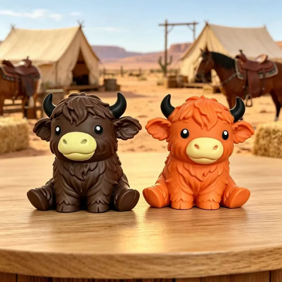 NeeDoH Scottish Highland Cow Squishy Slow Rebound Anxiety Relief Fidget Toy Squishy Toys Juegos Para Niños,Cheese Squishy