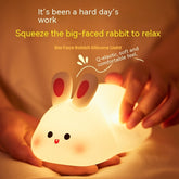 Chic Charm Cute LED Rabbit Silicone Night Light