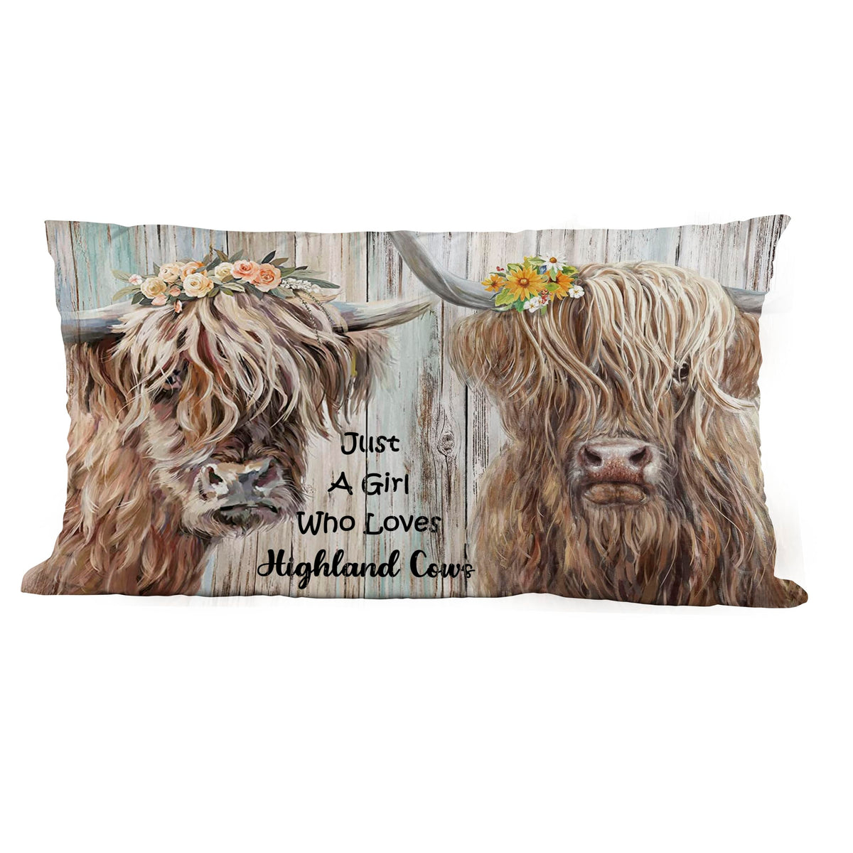 Chic Charm Cow Farmhouse Throw Pillow Cover 12x20 Inch