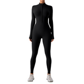 Chic Charm Fleece-Lined Yoga Jumpsuit Women’s Activewear