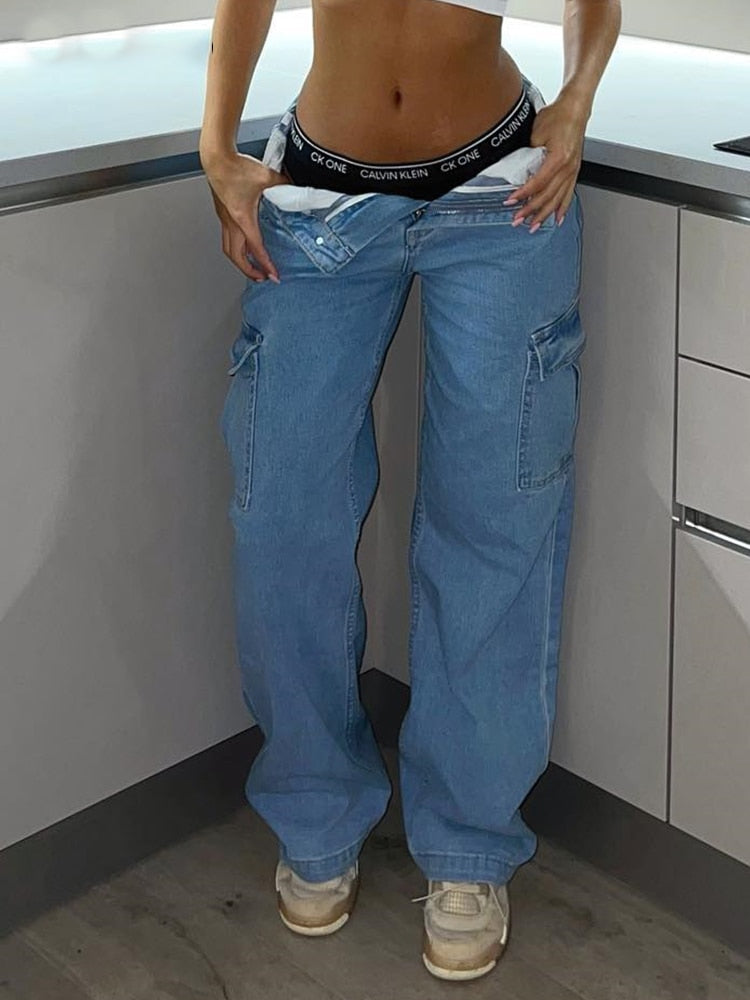 Chic Charm High Waist Cargo Pants Stylish Fit