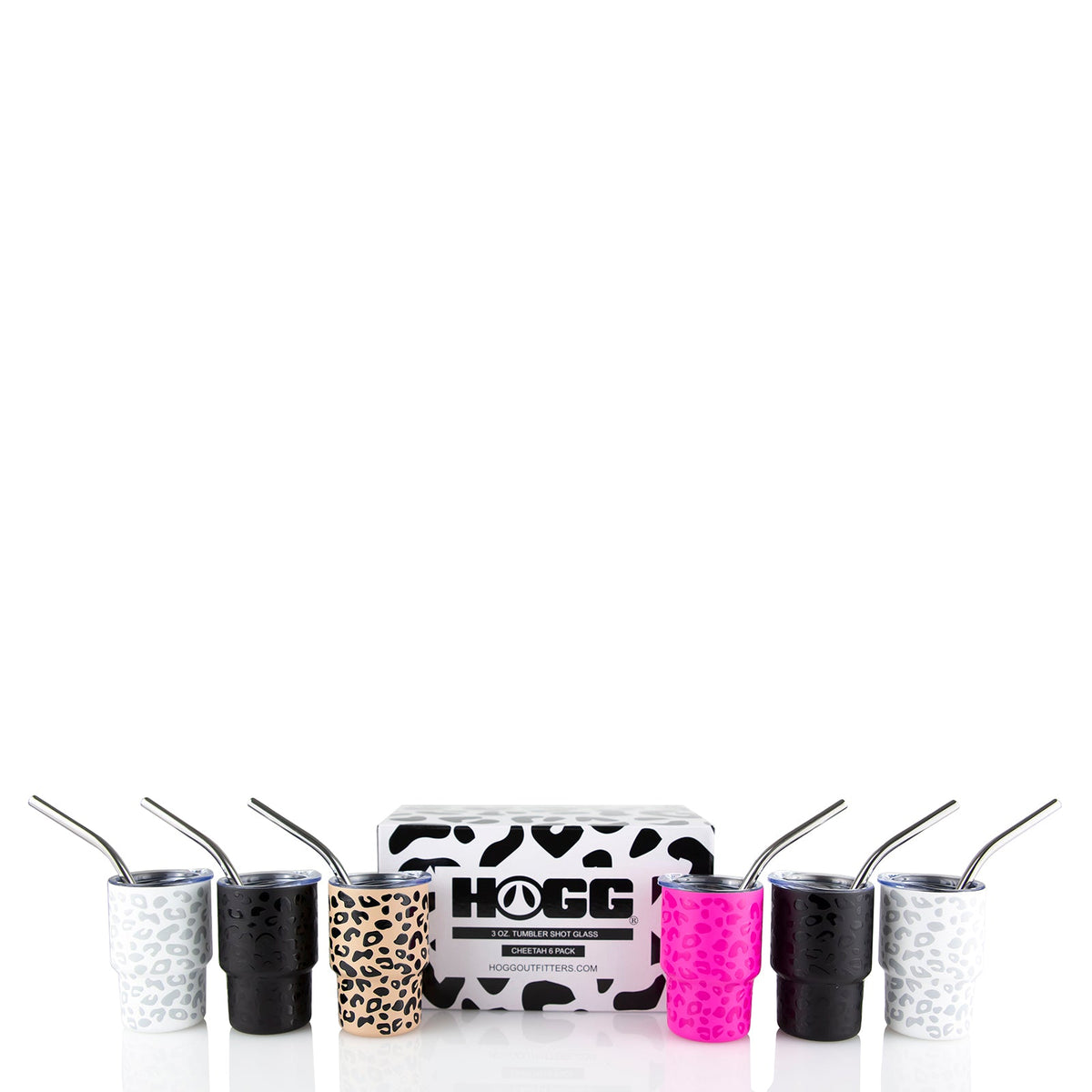 Chic Charm Cheetah 3oz Tumbler Shot Glass 6 Pack