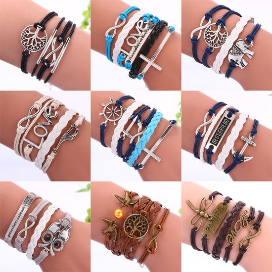 Chic Charm Multi-Layer Woven Bracelet Bangle Rope