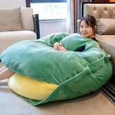 Chic Charm Green Wearable Turtle Shell Pillow