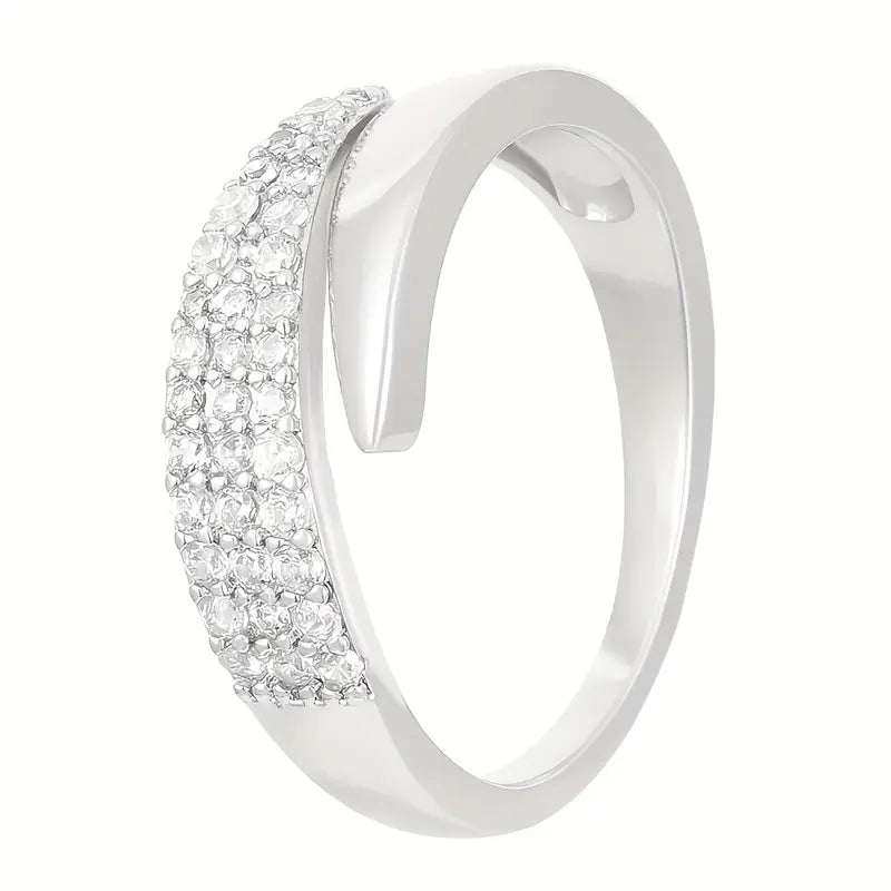 Chic Charm Elegant Adjustable Sparkle Ring