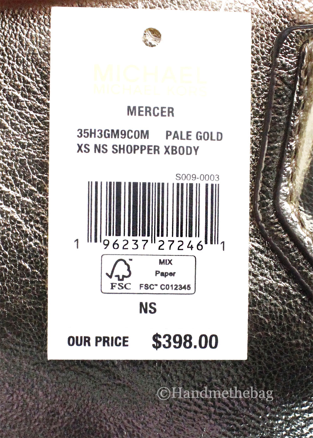 Chic Charm Mercer XS Pale Gold Crossbody Bag