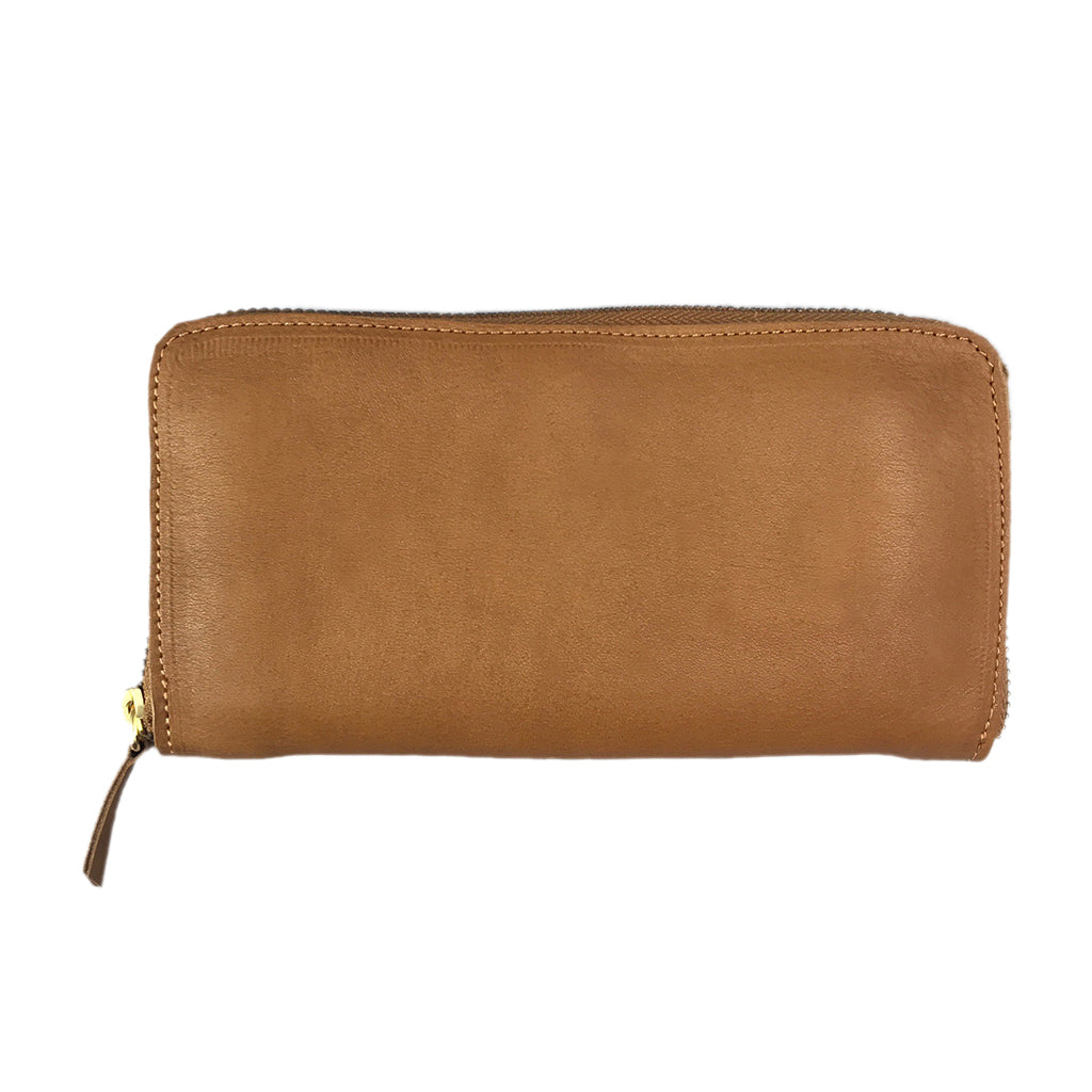 Chic Charm Nubuck Zipper Wallet