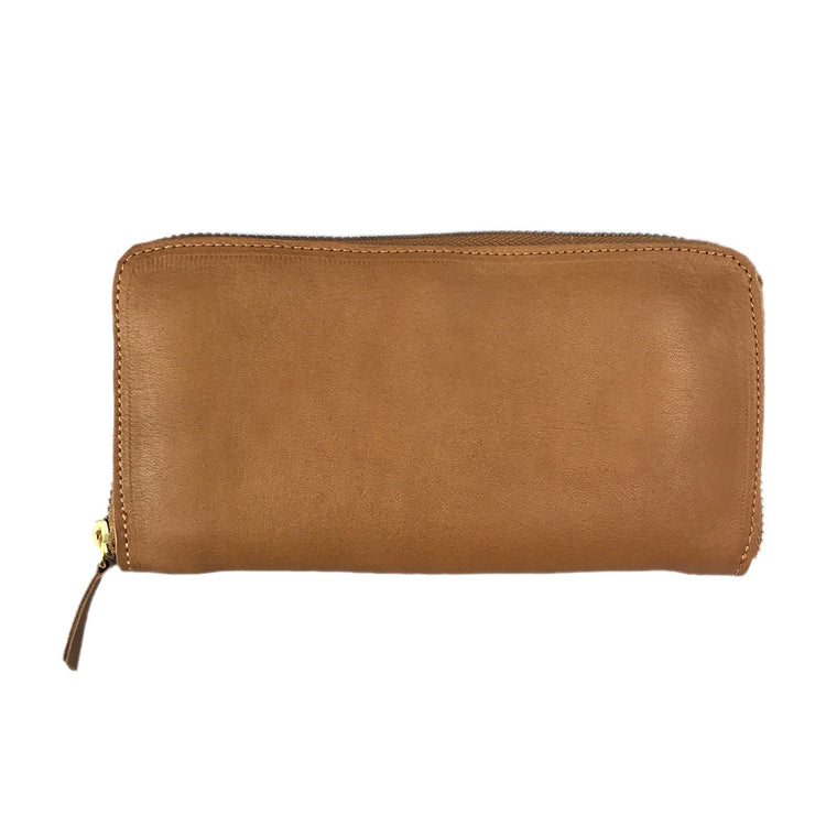 Chic Charm Nubuck Zipper Wallet