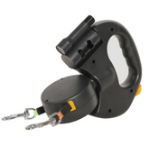 Chic Charm Auto Double Dog Leash Retractable Lead