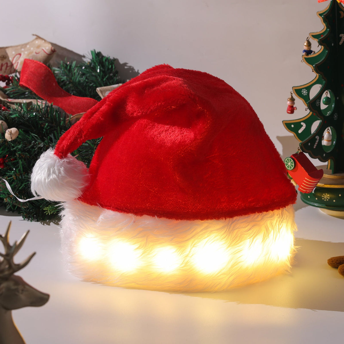 Chic Charm LED Light-Up Christmas Santa Hat