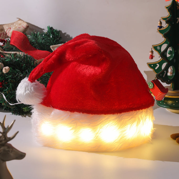 Chic Charm LED Light-Up Christmas Santa Hat