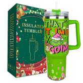Chic Charm Christmas 40oz Tumbler with Handle and Straw