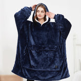 Chic Charm Heated Hoodie Blanket Cozy Wearable Blanket
