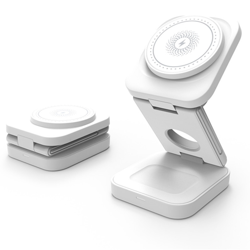 Chic Charm 3-in-1 Foldable Wireless Charger Station