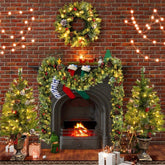 Chic Charm Pre-Lit Artificial Christmas Tree 4-Piece Set