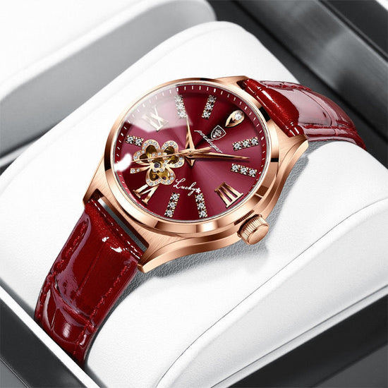 Chic Charm Waterproof Ladies Korean Style Calendar Watch