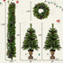 Chic Charm Pre-Lit Artificial Christmas Tree 4-Piece Set