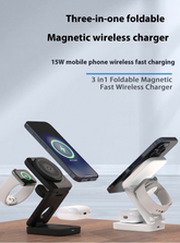Chic Charm 3-in-1 Foldable Wireless Charger Station