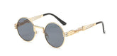 chic charm Spring Leg Round Frame Metal Sunglasses