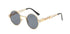 chic charm Spring Leg Round Frame Metal Sunglasses