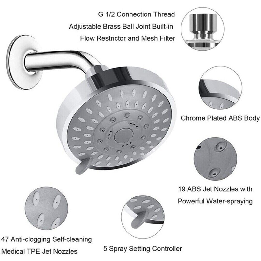 Chic Charm High Pressure Adjustable Handheld Showerhead